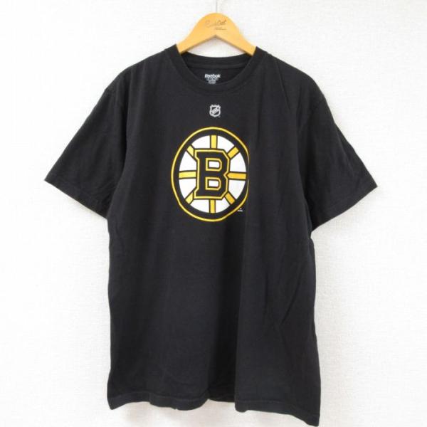 XL/古着 リーボック 半袖 ブランド Tシャツ メンズ NHL ボストンブルーインズ ズデノチャラ...