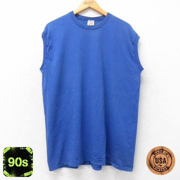 【50%OFF】XL/古着 ジャージーズ ノースリーブ ビンテージ Tシャツ メンズ 90s 無地 ...