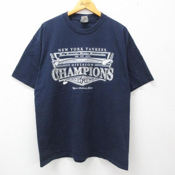 XL/古着 リー Lee 半袖 ビンテージ Tシャツ メンズ 00s MLB ニューヨークヤンキース...