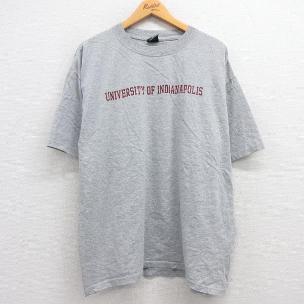 XL/古着 半袖 ビンテージ Tシャツ メンズ 00s インディアナポリス 大学 大きいサイズ コッ...