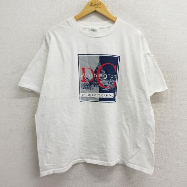 XL/古着 半袖 ビンテージ Tシャツ メンズ 00s ワシントンDC 大きいサイズ コットン クル...