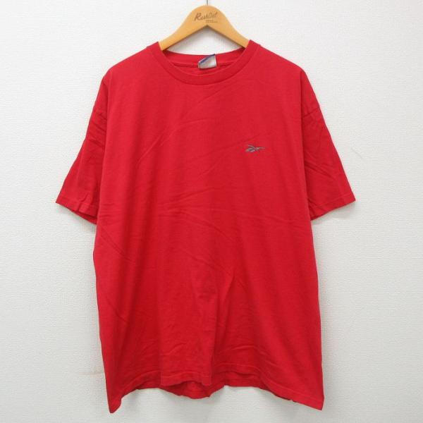 XL/古着 リーボック 半袖 ビンテージ Tシャツ メンズ 90s ワンポイントロゴ 大きいサイズ ...