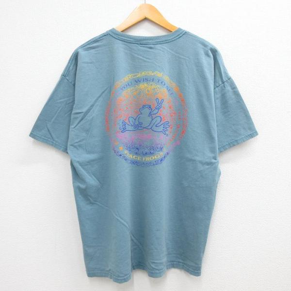 XL/古着 半袖 ビンテージ Tシャツ メンズ 00s PEACE FROGS カエル 大きいサイズ...