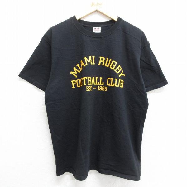 L/古着 半袖 ビンテージ Tシャツ メンズ 00s マイアミ ラグビー フットボールクラブ コット...