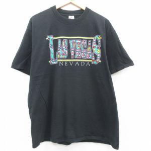 XL/古着 半袖 ビンテージ Tシャツ メンズ 90s ラスベガス ネバダ 大きいサイズ コットン ...