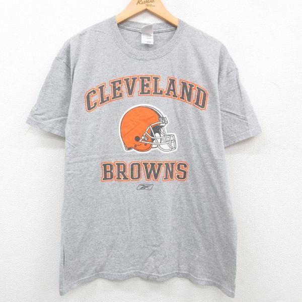 L/古着 半袖 ビンテージ Tシャツ メンズ 00s NFL クリーブランドブラウンズ リーボック ...