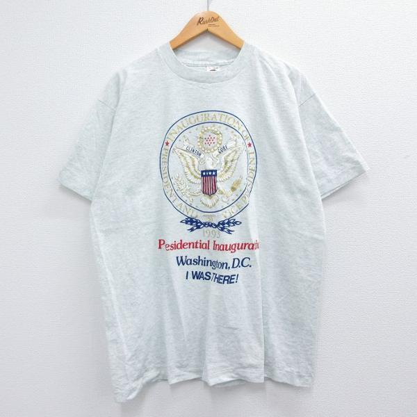XL/古着 半袖 ビンテージ Tシャツ メンズ 90s 大統領就任式 ワシントンDC 大きいサイズ ...