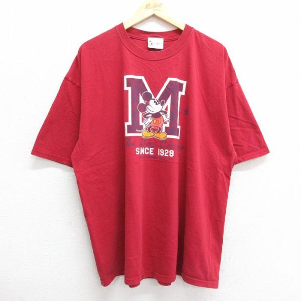 XL/古着 半袖 ビンテージ Tシャツ メンズ 00s ディズニー ミッキー 大きいサイズ コットン...