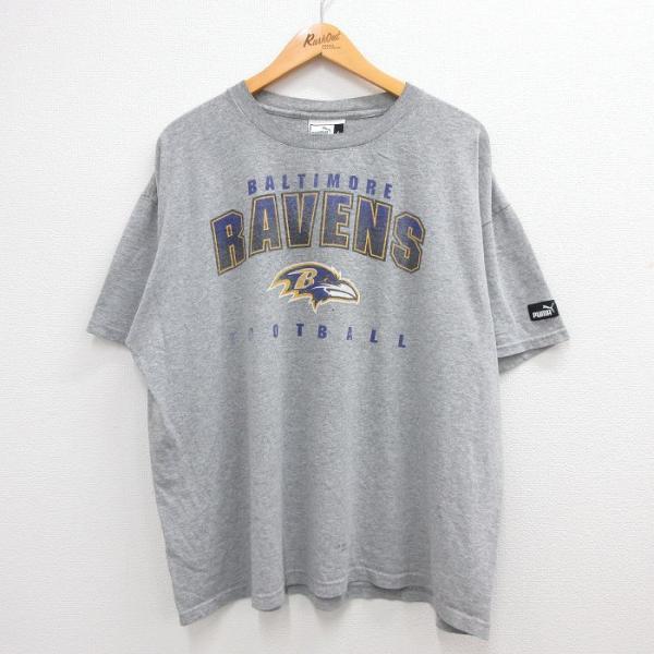 XL/古着 プーマ 半袖 ビンテージ Tシャツ メンズ 00s NFL ボルチモアレイブンズ 大きい...