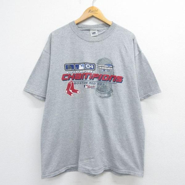 XL/古着 リー Lee 半袖 ビンテージ Tシャツ メンズ 00s MLB レッドソックス 大きい...