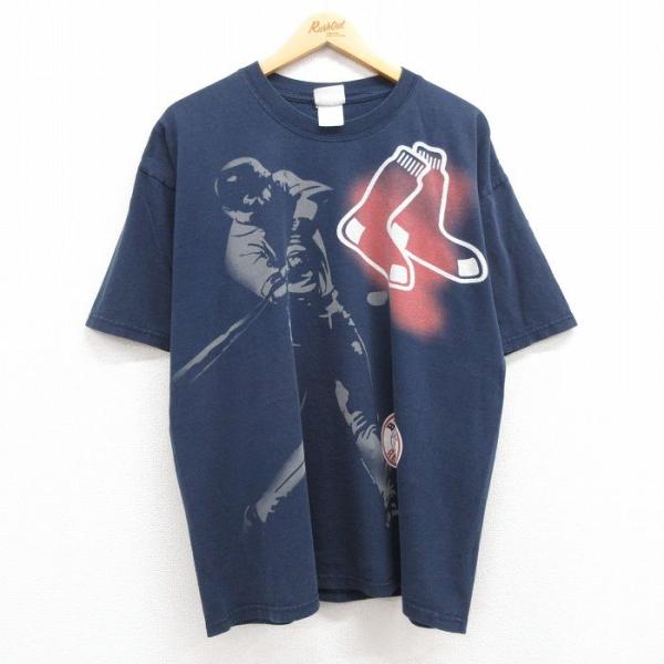 XL/古着 リー Lee 半袖 ビンテージ Tシャツ メンズ 00s MLB ボストンレッドソックス...