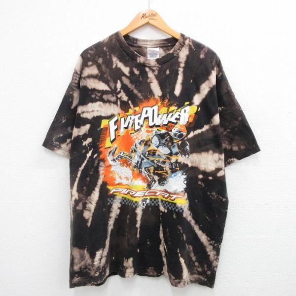 XL/古着 半袖 ビンテージ Tシャツ メンズ 00s スノーモービル ファイヤーキャット 大きいサ...