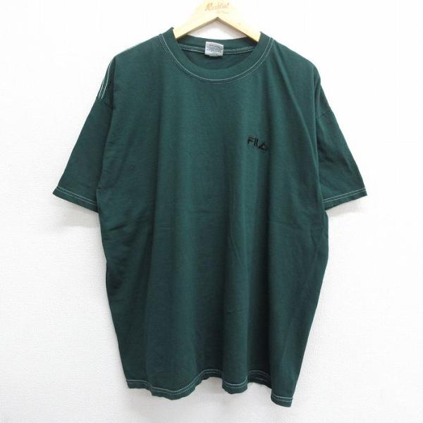 XL/古着 フィラ FILA 半袖 ビンテージ Tシャツ メンズ 90s ワンポイントロゴ 大きいサ...