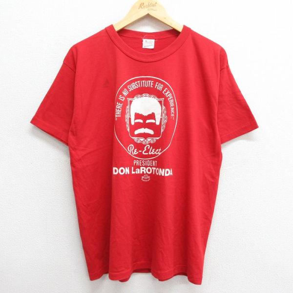 XL/古着 半袖 ビンテージ Tシャツ メンズ 80s DONLaROTONDA 大統領 クルーネッ...