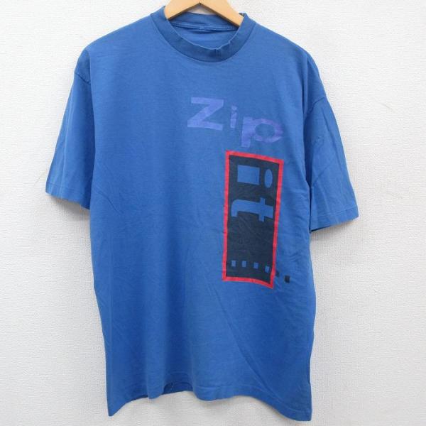 XL/古着 ビューグルボーイ 半袖 ビンテージ Tシャツ メンズ 90s Zip it クルーネック...