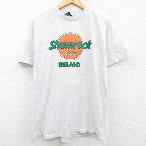 L/古着 シグナル 半袖 ビンテージ Tシャツ メンズ 90s シャムロック カフェ アイルランド ...