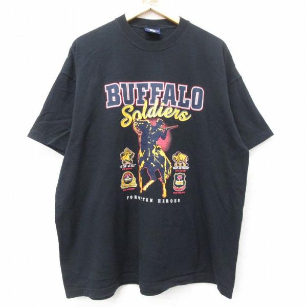 XL/古着 半袖 ビンテージ Tシャツ メンズ 90s バッファローソルジャー 大きいサイズ コット...