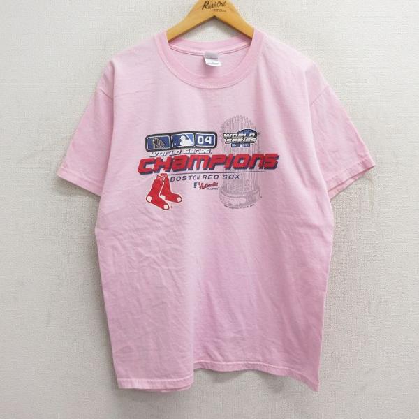 L/古着 半袖 ビンテージ Tシャツ メンズ 00s MLB ボストンレッドソックス コットン クル...