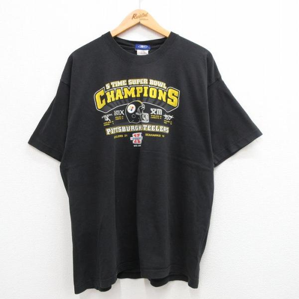 XL/古着 リーボック 半袖 ビンテージ Tシャツ メンズ 00s NFL ピッツバーグスティーラー...