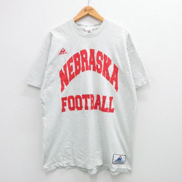 XL/古着 半袖 ビンテージ Tシャツ メンズ 00s ネブラスカ フットボール 大きいサイズ クル...