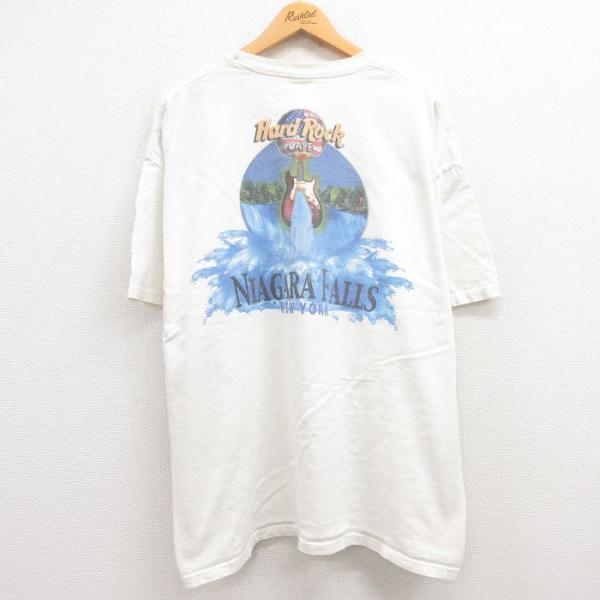 XL/古着 半袖 ビンテージ Tシャツ メンズ 00s ハードロックカフェ ナイアガラの滝 大きいサ...