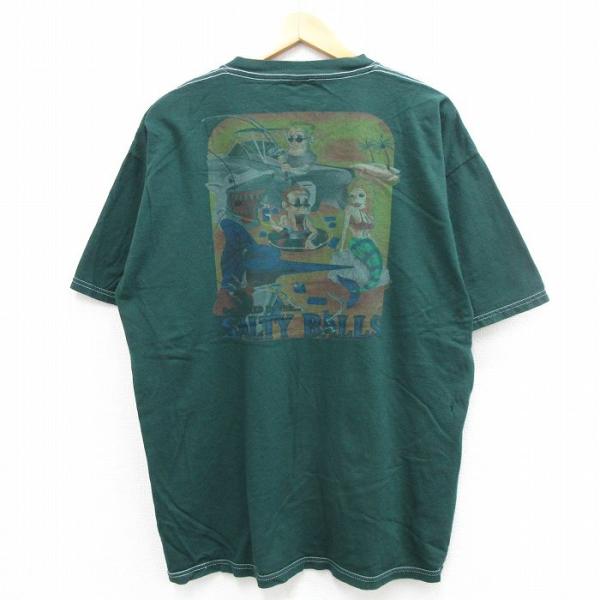 XL/古着 半袖 ビンテージ Tシャツ メンズ 00s 人魚 ソルティーボールズ 胸ポケット付き 大...