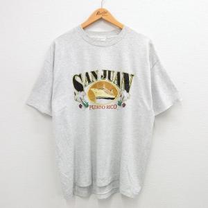 XL/古着 ヘインズ 半袖 ビンテージ Tシャツ メンズ 00s プエルトリコ 船 大きいサイズ ク...