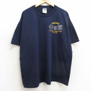 XL/古着 ジャージーズ 半袖 ビンテージ Tシャツ メンズ 00s FDNY NYPD 刺繍 大き...