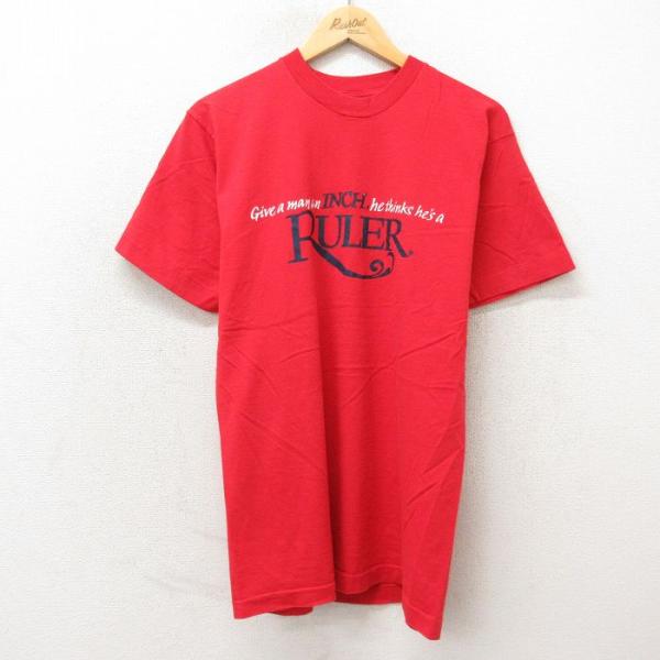 L/古着 フルーツオブザルーム 半袖 ビンテージ Tシャツ メンズ 90s RULER コットン ク...