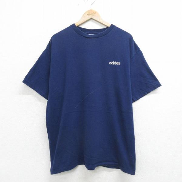 XL/古着 アディダス adidas 半袖 ビンテージ Tシャツ メンズ 90s ワンポイントロゴ ...