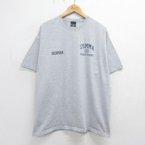 XL/古着 MVスポーツ 半袖 ビンテージ Tシャツ メンズ 90s USMMA 大きいサイズ コッ...