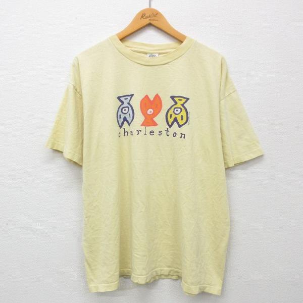XL/古着 半袖 ビンテージ Tシャツ メンズ 90s Charleston 大きいサイズ コットン...