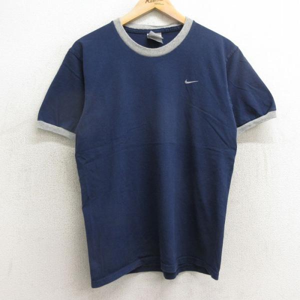 M/古着 ナイキ NIKE 半袖 ビンテージ Tシャツ メンズ 90s ワンポイントロゴ コットン ...