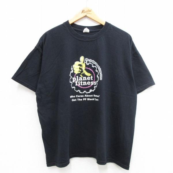 XL/古着 半袖 ビンテージ Tシャツ メンズ 00s 手 プラネットフィットネス 大きいサイズ コ...