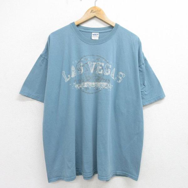 XL/古着 半袖 ビンテージ Tシャツ メンズ 00s ラスベガス 大きいサイズ コットンクルーネッ...