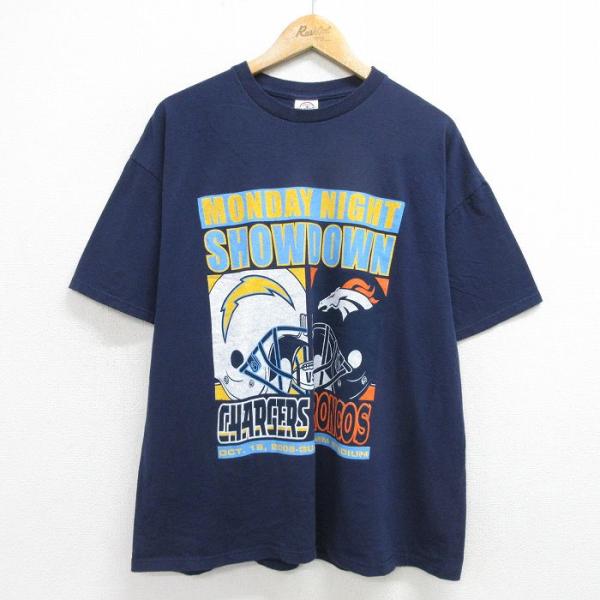 XL/古着 半袖 ビンテージ Tシャツ メンズ 00s NFL ロサンゼルスチャージャーズ デンバー...