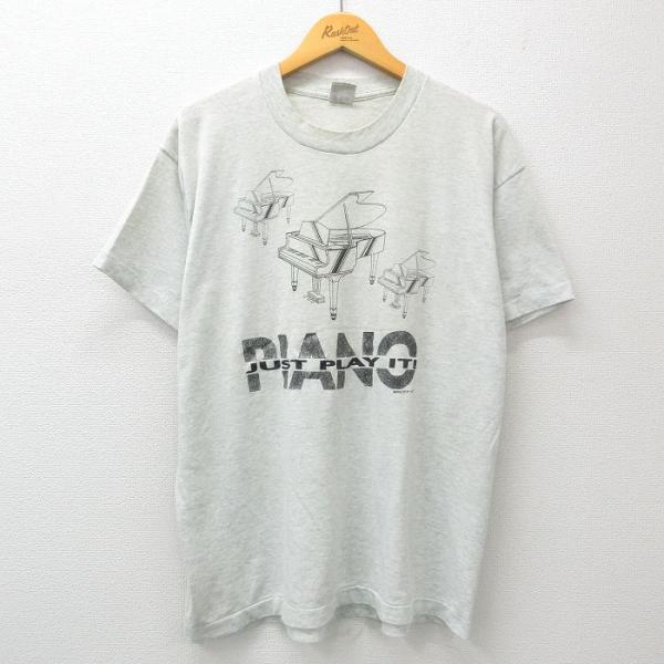 XL/古着 フルーツオブザルーム 半袖 ビンテージ Tシャツ メンズ 90s ピアノ ラメ クルーネ...