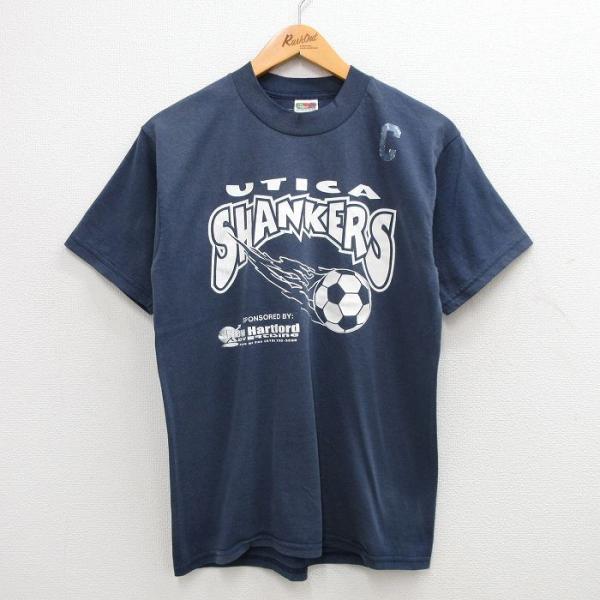 M/古着 フルーツオブザルーム 半袖 ビンテージ Tシャツ メンズ 00s サッカー クルーネック ...