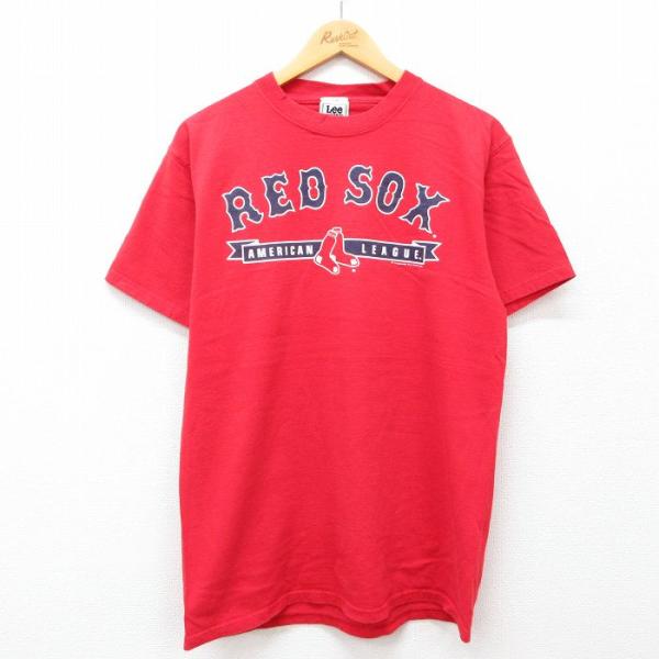 M/古着 リー 半袖 ビンテージ Tシャツ メンズ 00s MLB ボストンレッドソックス コットン...