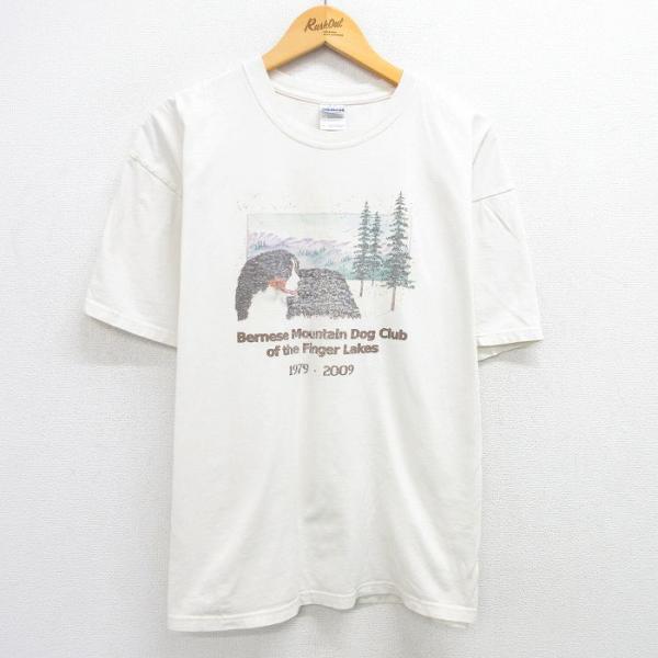 XL/古着 半袖 ビンテージ Tシャツ メンズ 00s 犬 大きいサイズ コットン クルーネック 生...