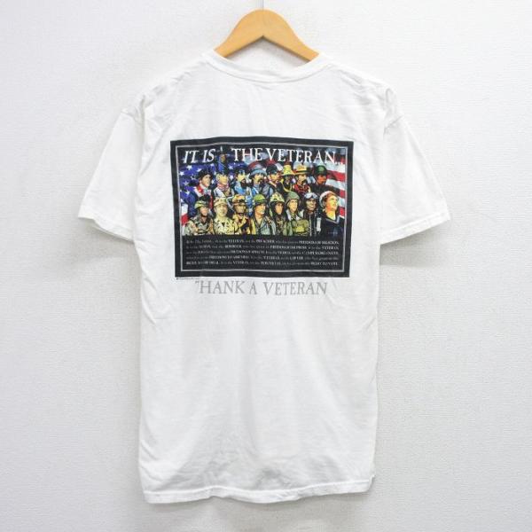 【50%OFF】L/古着 半袖 ビンテージ Tシャツ メンズ 00s VETERAN コットン クル...