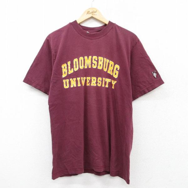 【50%OFF】L/古着 半袖 ビンテージ Tシャツ メンズ 90s ブルームズ 大学 コットン ク...