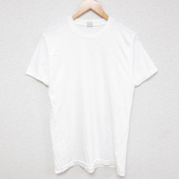 【50%OFF】S/古着 半袖 ビンテージ Tシャツ メンズ 90s 無地 クルーネック 白 ホワイ...