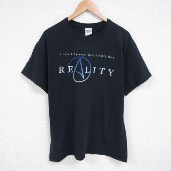 【50%OFF】L/古着 半袖 ビンテージ Tシャツ メンズ 00s REALITY コットン クル...