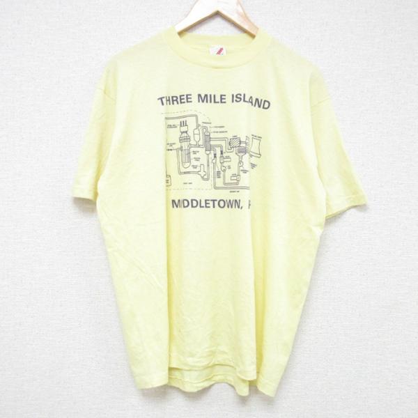 【50%OFF】XL/古着 ジャージーズ 半袖 ビンテージ Tシャツ メンズ 80s 機械図 クルー...