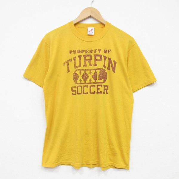 L/古着 ジャージーズ 半袖 ビンテージ Tシャツ メンズ 80年代 80s サッカー クルーネック...
