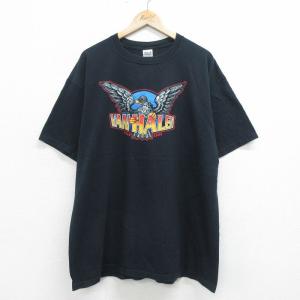 XL/古着 半袖 ビンテージ ロック バンド Tシャツ メンズ 00s バンヘイレン ヴァンヘイレン 大きいサイズ コットン クルーネック 黒 ブラッ｜古着屋RushOut