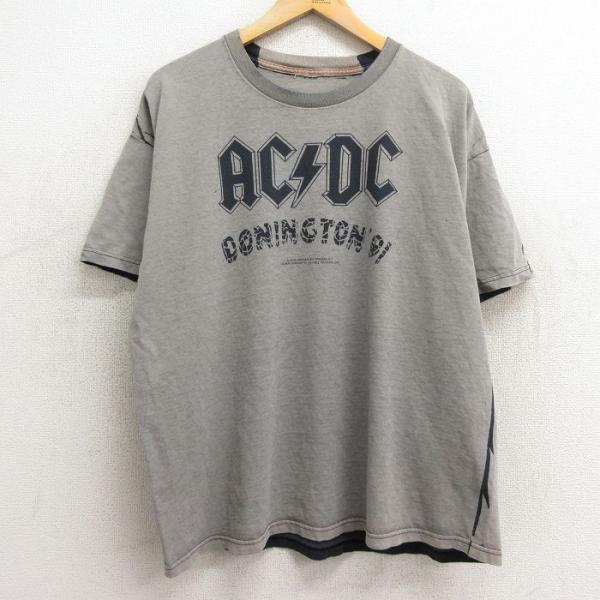 XL/古着 半袖 ビンテージ ロック バンド Tシャツ メンズ 00s AC/DC クルーネック グ...