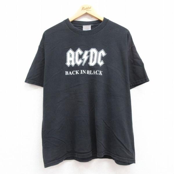 XL/古着 半袖 ビンテージ ロック バンド Tシャツ メンズ 00s AC/DC コットン クルー...