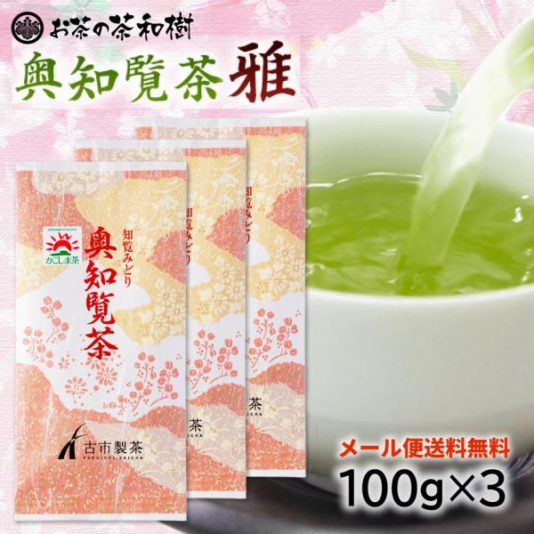 [ お茶 緑茶 知覧茶 深むし茶 ] 奥知覧茶 雅 100g 3本セット [ 深蒸し茶 茶葉 煎茶 ...